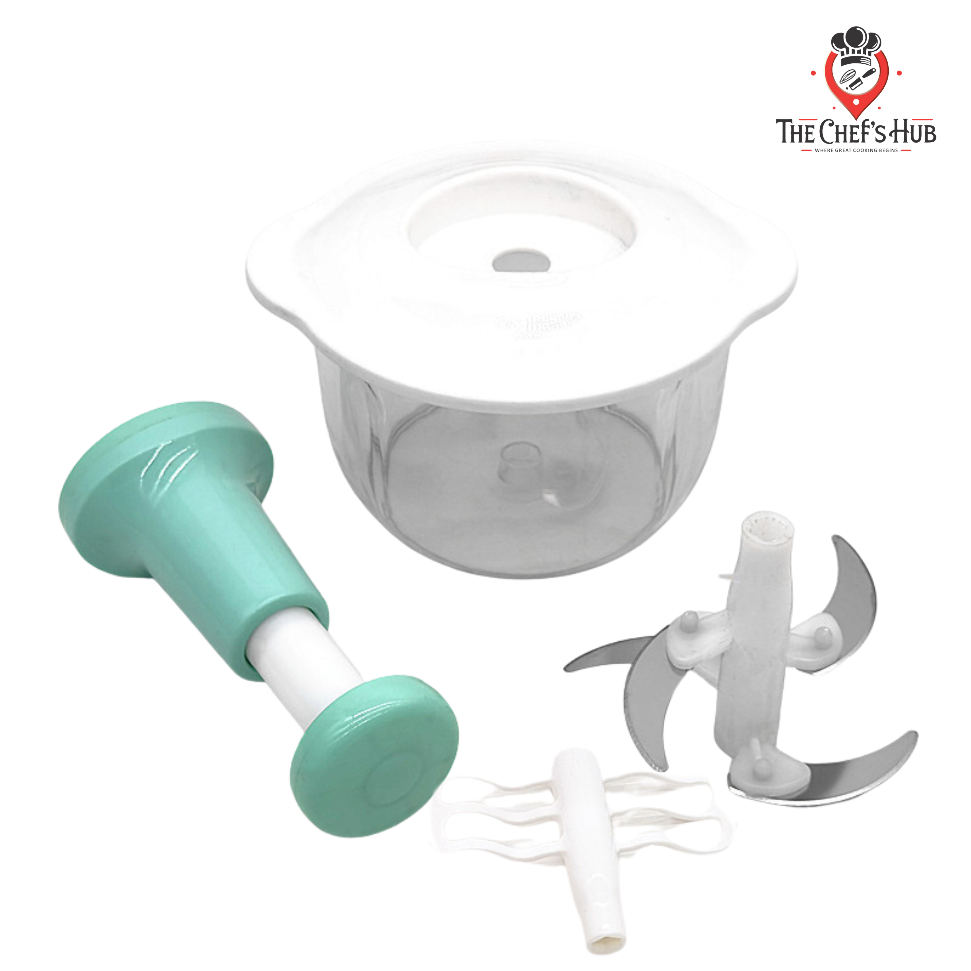 2 Litre Capacity Hand Press Food Chopper-Manual Vegetable Chopper