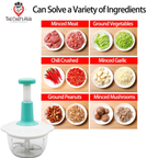 2 Litre Capacity Hand Press Food Chopper-Manual Vegetable Chopper