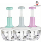 2 Litre Capacity Hand Press Food Chopper-Manual Vegetable Chopper