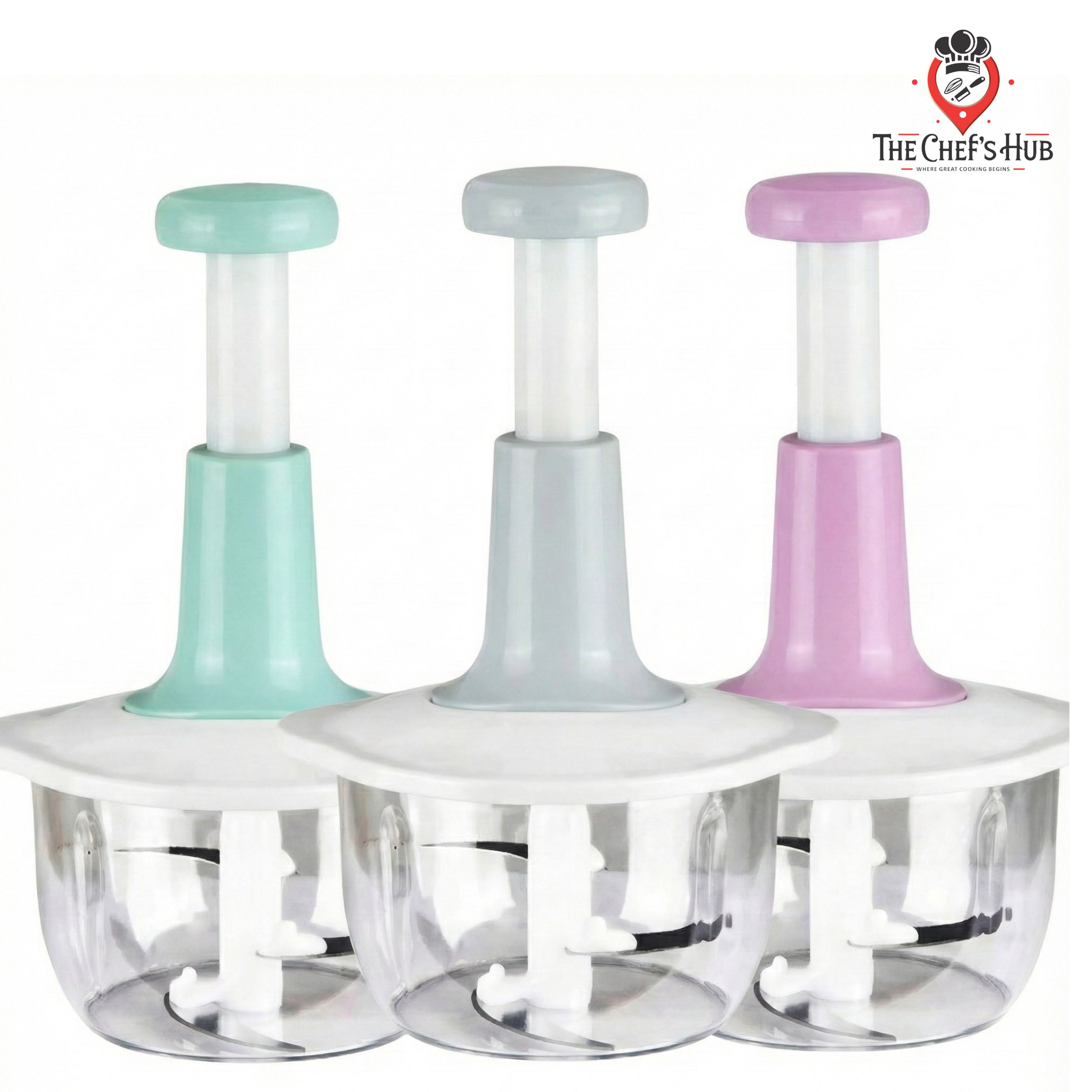 2 Litre Capacity Hand Press Food Chopper-Manual Vegetable Chopper