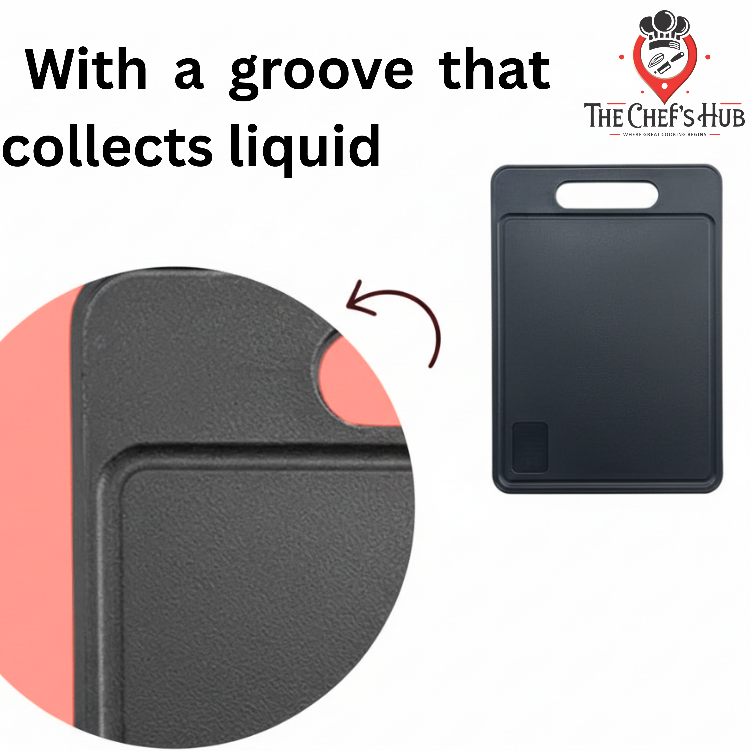 Premium Black Multifunctional Cutting Board – Non-Slip, Double-Sided, Grater Included, Juice Groove, Antibacterial, Dishwasher Safe