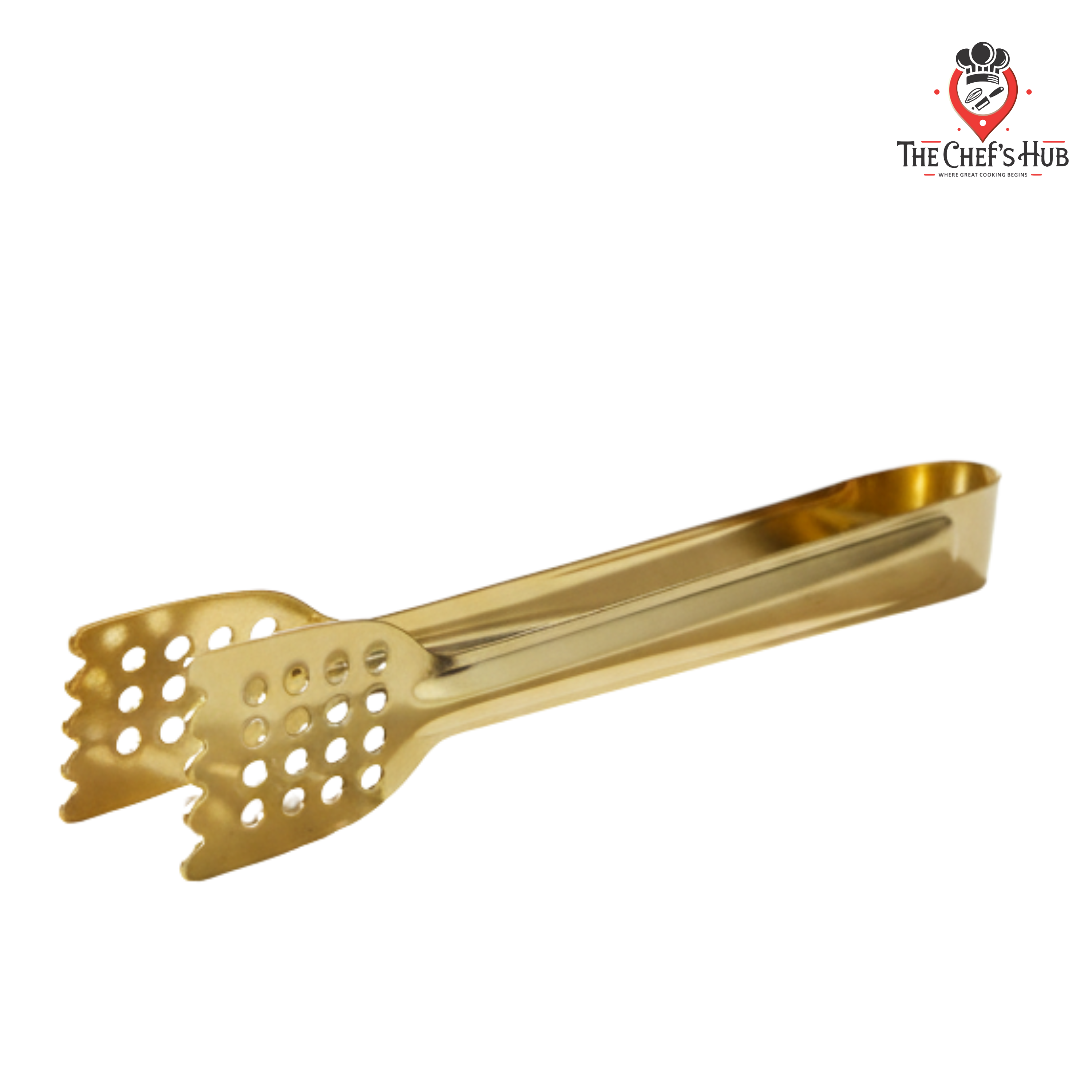The Chef’s Hub Gold Serving Tongs – 7 Inch Stainless Steel for BBQ & Snacks
