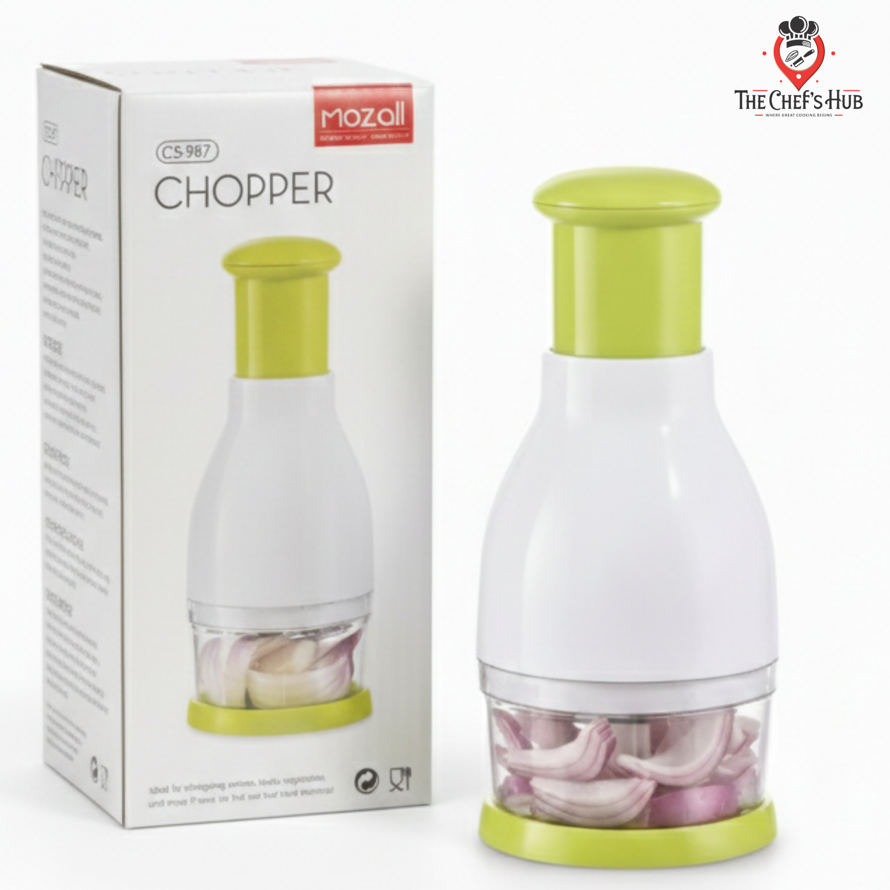 3 in 1 Super Kitchen Deal – Oil Spray Bottle, Garlic Chopper & Gold Serving Tongs