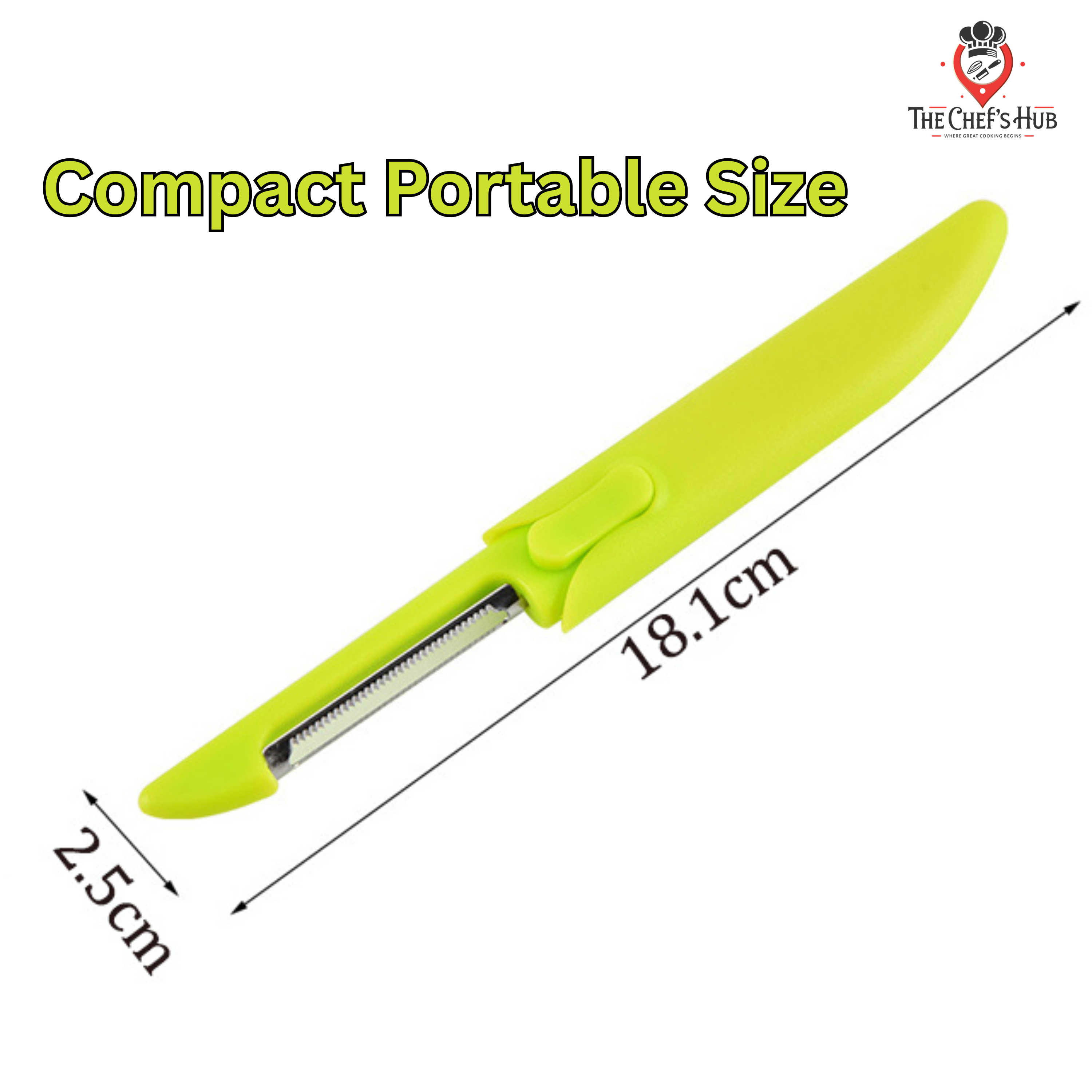 Multi-Purpose Stainless Steel 2-in-1 Vegetable Peeler & Paring Knife Set (With Safety Cover)