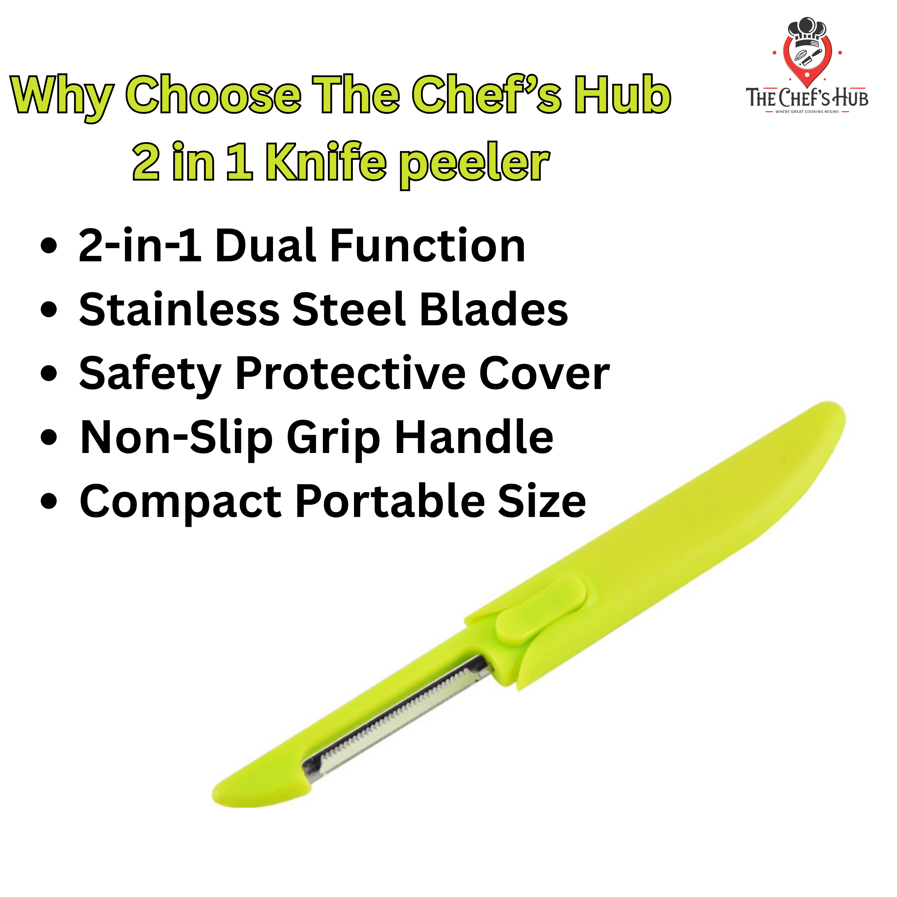 Buy Premium Black Multifunctional Cutting Board and Get 2 in 1 Knife & Peeler Free