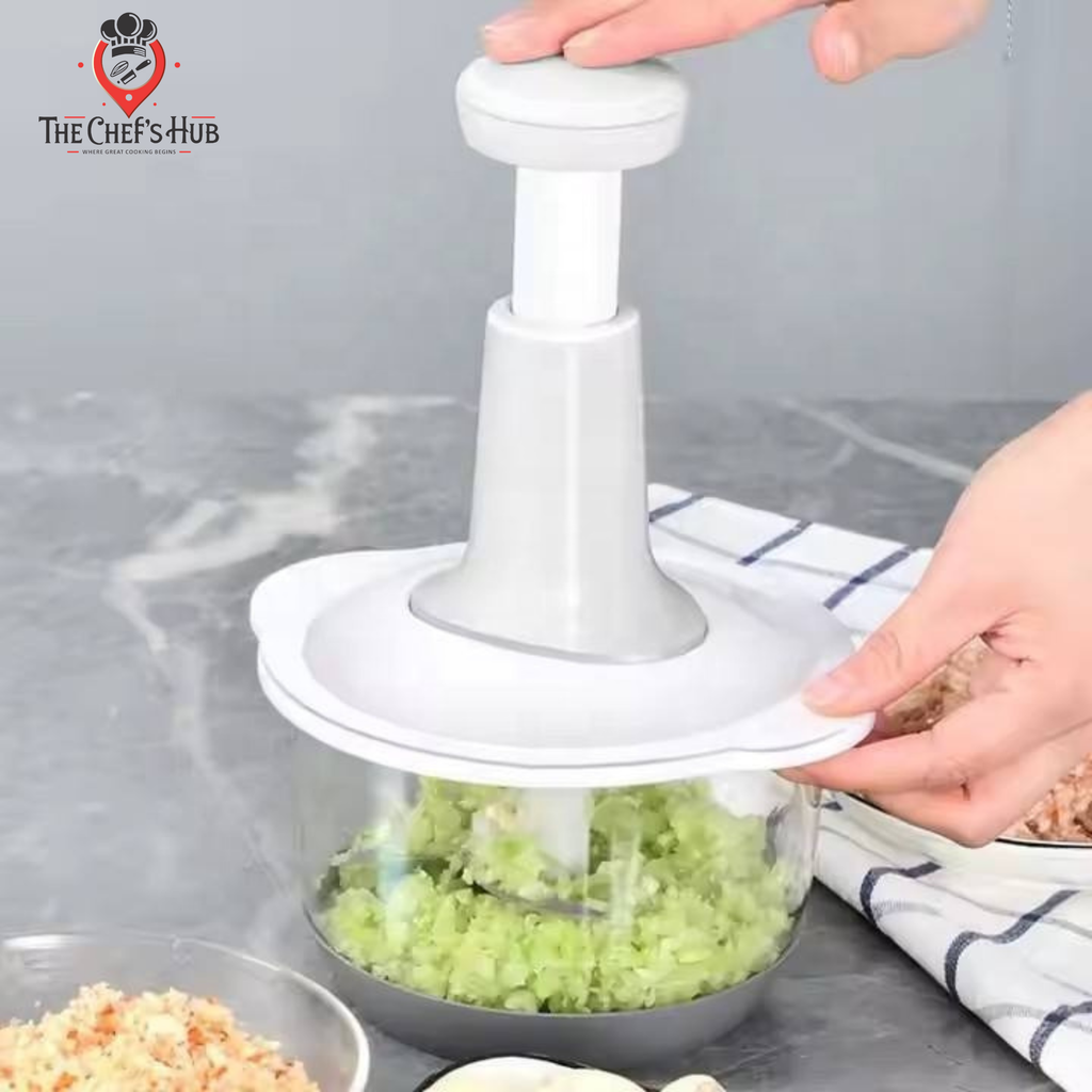 2 Litre Capacity Hand Press Food Chopper-Manual Vegetable Chopper