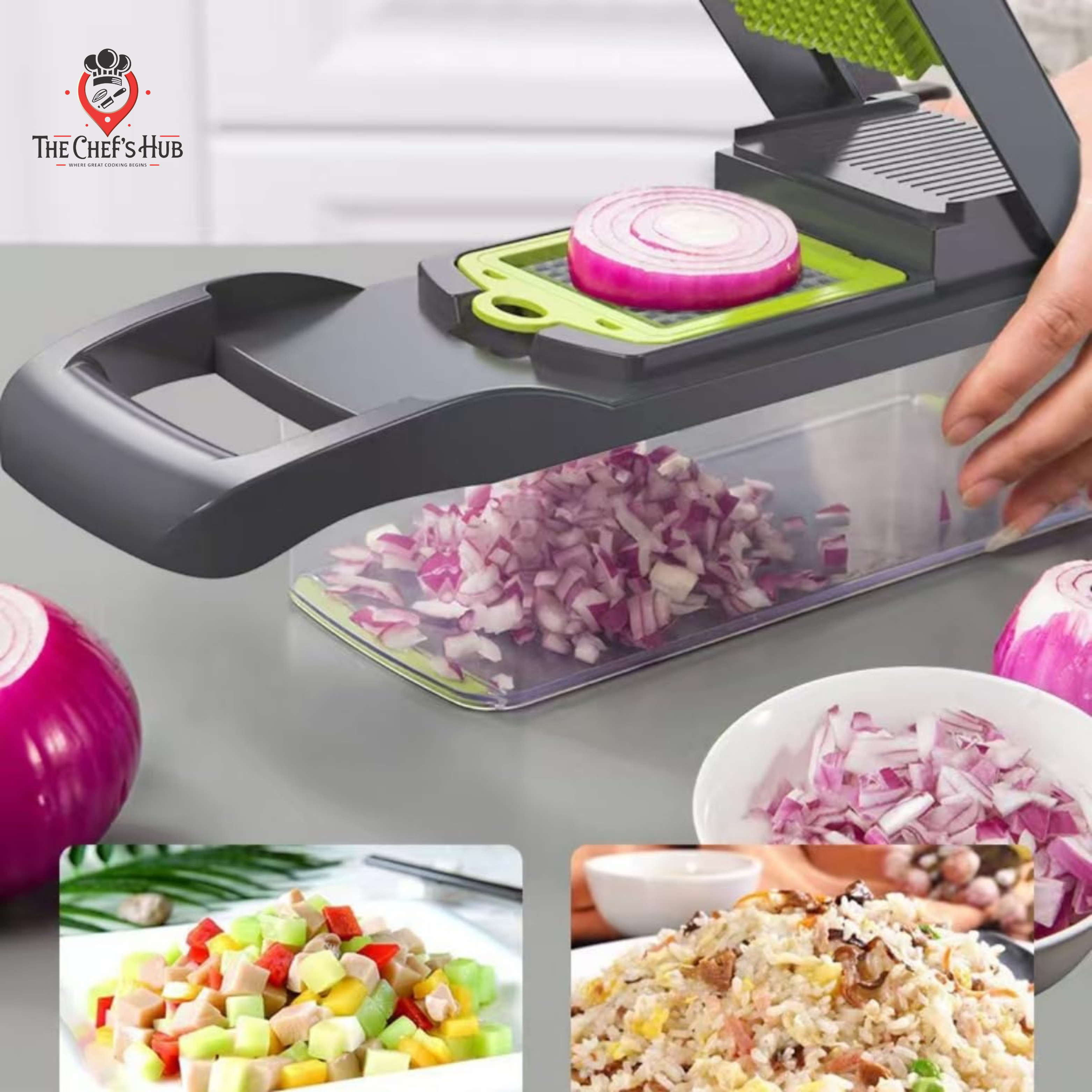 Vegetable Chopper, Pro Onion Chopper, 14 in 1Multifunctional Food Chopper